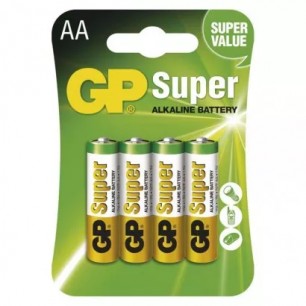 Batéria GP SUPER alkalické AA (LR06) (B1321) 4ks