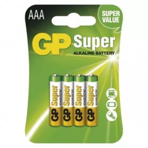 Batéria GP SUPER alkalické AAA (LR03) (B1311) 4ks