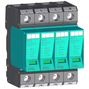Prepäťová ochrana KIWA (81.004) - 4pol. 12,5kA B+C+D