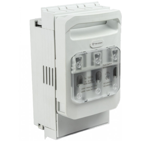 Poistkový odpínač DSH00-3 horizontálny na dosku TR 160A