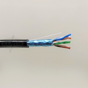Kábel FTP Cat.5e (4x2x0,5) drôt VONKAJSY/čierny