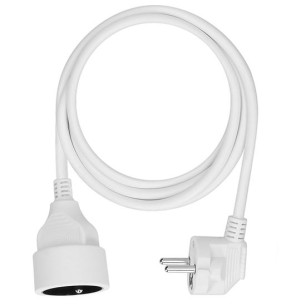 Predlžovačka 1,5m-1z (PS01) 3x1,0mm2, biela