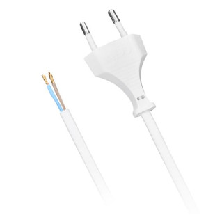 FLEXO šnúra PVC 2x0,75 mm2 / 3m CYLY biela (PF12)