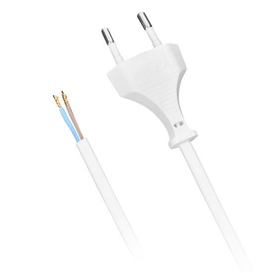 FLEXO šnúra PVC 2x0,75 mm2 / 2m CYLY biela  (PF10)