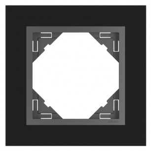LOGUS rám 1x (90910 T ES) sklo-čierna/šedá