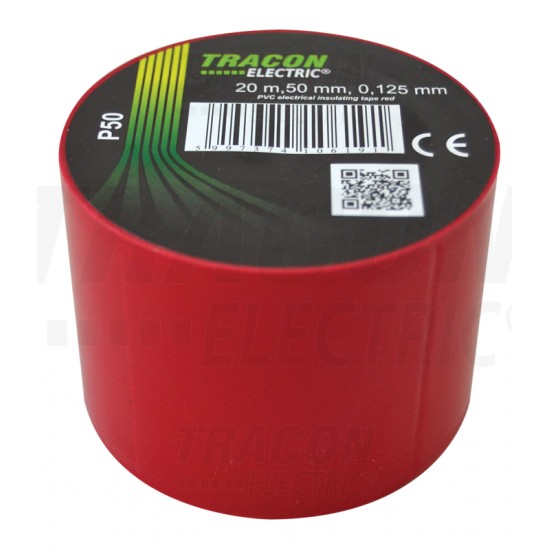 Izolačná páska 50mm/20m PVC červ. (P 50)