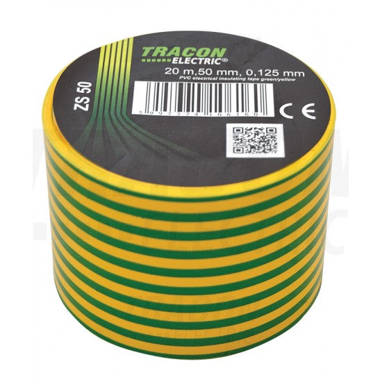 Izolačná páska 50mm/20m PVC zel.-ž. (ZS 50)