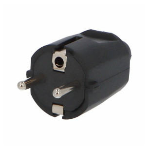 Vidlica 1105-N IP20/230V/16A - PVC, čierna