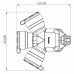 Adaptér trojnásobný 187F IP54/250V/16A - domový, 3P svorka, robustný - SOLID PRO