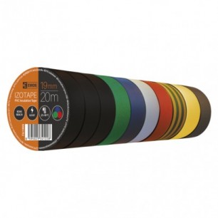 Izolačná páska 19mm/20m set 10ks farebný mix (F61999)