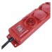 Predlžovačka 3m-4z P14131, 3x1,5mm2, červená s vypínačom, IP44