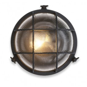ORO Vonkajšie nástenné svietidlo kovové okrúhle E27 čierne NYX-3
