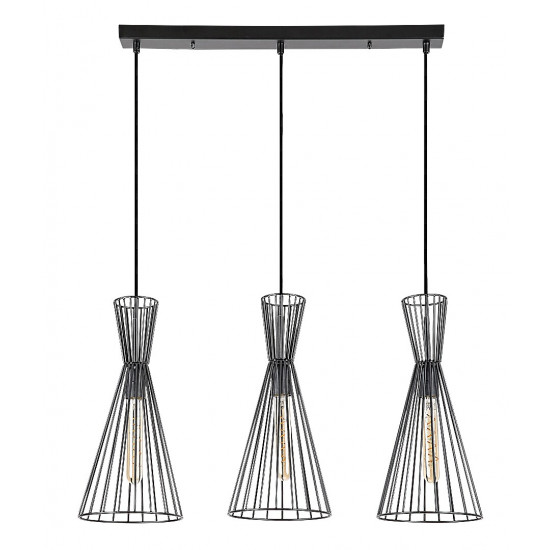 Rabalux 72006 LEANDROS závesné svietidlo E27 3x40W čierne