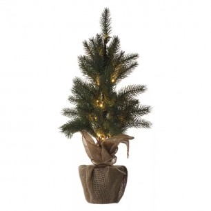 Vian. EMOS DCTW01 LED vianočný stromček GREEN 52cm 3xAA +časovač
