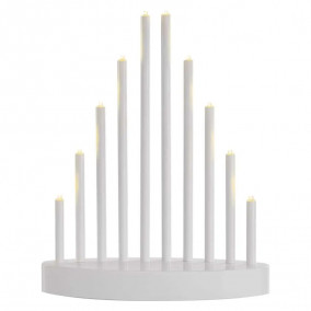 Vianočný svietnik EMOS DCAW01 10LED, plast, biely, 3xAA