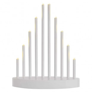 Vianočný svietnik EMOS DCAW01 10LED, plast, biely, 3xAA