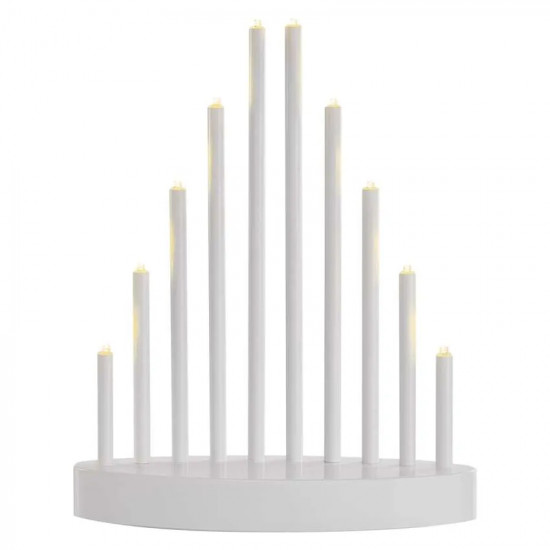 Vianočný svietnik EMOS DCAW01 10LED, plast, biely, 3xAA