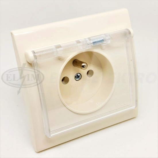 PRAKTIK 1-zásuvka (4FN 150 71 915) IP44 slonová kosť