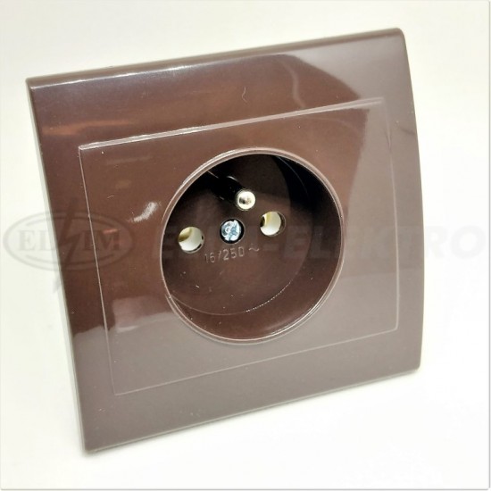 PRAKTIK 1-zásuvka (4FN 150 69.916) hnedá