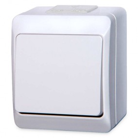 Spínač IP44 č.6 (0331-02) biely HERMES