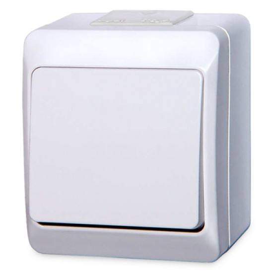 Spínač IP44 č.6 (0331-02) biely HERMES