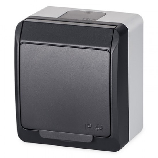 Zásuvka IP44 220V (0321-07) antracit HERMES
