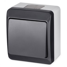 Spínač IP44 č.6 (0331-07) antracit HERMES