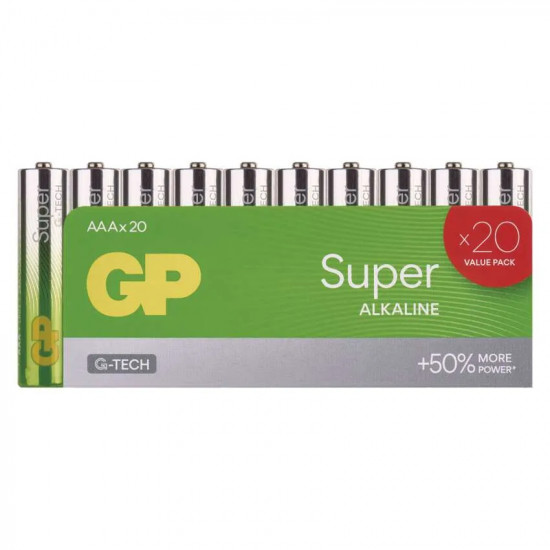 Batéria GP SUPER alkalické AAA LR03 (B0110L) 20ks