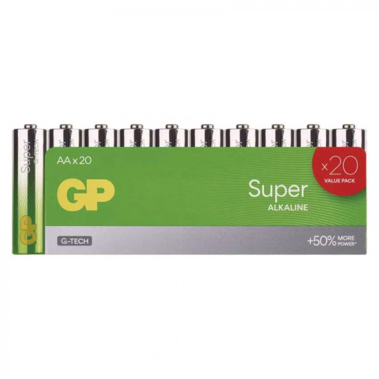Batéria GP SUPER alkalické AA LR06 (B0120L) 20ks